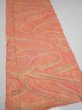 Photo2: 1S06z90  Japanese Kimono Silk  FABRIC Stream Coral-Orange 63.8x14.6 (2)