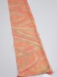 Photo2: 1S07z40  Japanese Kimono Silk  FABRIC Stream Coral-Orange 55.9x7.3 (2)