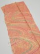 Photo4: 1S07z40  Japanese Kimono Silk  FABRIC Stream Coral-Orange 55.9x7.3 (4)