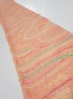 Photo1: 1S08z40  Japanese Kimono Silk  FABRIC Stream Coral-Orange 56.7x7.1 (1)