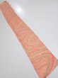 Photo5: 1S08z40  Japanese Kimono Silk  FABRIC Stream Coral-Orange 56.7x7.1 (5)