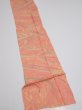 Photo2: 1S09z60  Japanese Kimono Silk  FABRIC Stream Coral-Orange 78.0x7.3 (2)