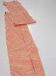 Photo3: 1S09z60  Japanese Kimono Silk  FABRIC Stream Coral-Orange 78.0x7.3 (3)