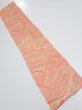 Photo1: 1S10z30  Japanese Kimono Silk  FABRIC Stream Coral-Orange 34.6x7.3 (1)