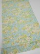 Photo2: 1S02z50  Japanese Kimono Silk  FABRIC Sakura branch Light blue 42.9x14.0 (2)