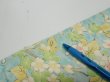 Photo8: 1S02z50  Japanese Kimono Silk  FABRIC Sakura branch Light blue 42.9x14.0 (8)