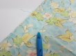 Photo9: 1S02z50  Japanese Kimono Silk  FABRIC Sakura branch Light blue 42.9x14.0 (9)