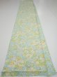 Photo5: 1S03z80  Japanese Kimono Silk  FABRIC Sakura branch Light blue 63.0x14.0 (5)