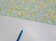 Photo7: 1S03z80  Japanese Kimono Silk  FABRIC Sakura branch Light blue 63.0x14.0 (7)