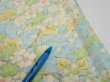 Photo11: 1S03z80  Japanese Kimono Silk  FABRIC Sakura branch Light blue 63.0x14.0 (11)