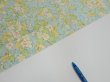 Photo6: 1S06z80  Japanese Kimono Silk  FABRIC Sakura branch Light blue 63.8x14.0 (6)