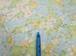 Photo8: 1S06z80  Japanese Kimono Silk  FABRIC Sakura branch Light blue 63.8x14.0 (8)