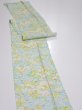 Photo3: 1S09z50  Japanese Kimono Silk  FABRIC Sakura branch Light blue 77.2x6.9 (3)