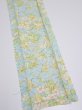 Photo2: 1S10z30  Japanese Kimono Silk  FABRIC Sakura branch Light blue 35.8x6.9 (2)