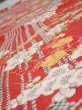 Photo4: 1W01z60  Japanese Kimono Silk  FABRIC Plum blossom Red 45.7x14.6 (4)