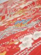 Photo4: 1W02z60  Japanese Kimono Silk  FABRIC Plum blossom Red 45.3x14.6 (4)