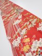 Photo1: 1W08z40  Japanese Kimono Silk  FABRIC Plum blossom Red 57.5x7.5 (1)