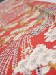 Photo4: 1W08z40  Japanese Kimono Silk  FABRIC Plum blossom Red 57.5x7.5 (4)