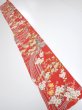 Photo5: 1W08z40  Japanese Kimono Silk  FABRIC Plum blossom Red 57.5x7.5 (5)