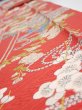 Photo4: 1W09z50  Japanese Kimono Silk  FABRIC Plum blossom Red 79.5x6.9 (4)