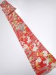 Photo5: 1W09z50  Japanese Kimono Silk  FABRIC Plum blossom Red 79.5x6.9 (5)