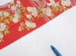 Photo6: 1W09z50  Japanese Kimono Silk  FABRIC Plum blossom Red 79.5x6.9 (6)