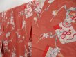 Photo2: 5019T03z710 Antique Japanese Kimono Blend silk KOMON Sakura Orange-Brown (2)