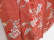 Photo3: 5019T03z710 Antique Japanese Kimono Blend silk KOMON Sakura Orange-Brown (3)