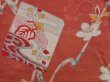 Photo6: 5019T03z710 Antique Japanese Kimono Blend silk KOMON Sakura Orange-Brown (6)