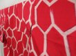 Photo2: 5019T06z680 Vintage Japanese Kimono Silk MEISEN KOMON Kikko Red (2)