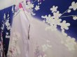 Photo2: 5019T08z1140  Japanese Kimono Silk FURISODE Plum blossom Dark lavender (2)