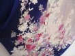 Photo3: 5019T08z1140  Japanese Kimono Silk FURISODE Plum blossom Dark lavender (3)