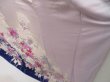 Photo4: 5019T08z1140  Japanese Kimono Silk FURISODE Plum blossom Dark lavender (4)