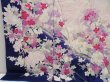 Photo6: 5019T08z1140  Japanese Kimono Silk FURISODE Plum blossom Dark lavender (6)