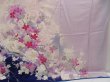 Photo7: 5019T08z1140  Japanese Kimono Silk FURISODE Plum blossom Dark lavender (7)