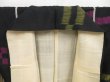 Photo7: 5019T09z570 Antique Japanese Kimono Silk TSUMUGI Kasuri Black (7)