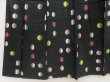 Photo4: 5019T12z710 Vintage Japanese Kimono Silk MEISEN KOMON Black (4)