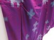 Photo3: 5019T13z620 Antique Japanese Kimono Silk MEISEN KOMON Purple-Pink (3)