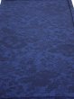 Photo1: 1U01z60  Japanese Kimono Crepe Silk  FABRIC Flowers Indigo 44.9x15.0 (1)