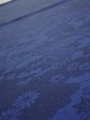 Photo4: 1U01z60  Japanese Kimono Crepe Silk  FABRIC Flowers Indigo 44.9x15.0 (4)