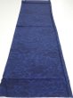 Photo5: 1U01z60  Japanese Kimono Crepe Silk  FABRIC Flowers Indigo 44.9x15.0 (5)