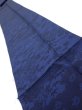 Photo1: 1U09z60  Japanese Kimono Crepe Silk  FABRIC Flowers Indigo 89.0x7.1 (1)