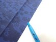 Photo6: 1U09z60  Japanese Kimono Crepe Silk  FABRIC Flowers Indigo 89.0x7.1 (6)