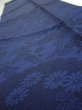 Photo4: 1U10z30  Japanese Kimono Crepe Silk  FABRIC Flowers Indigo 36.2x6.9 (4)