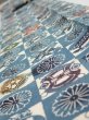 Photo4: 1U08z60  Japanese Kimono Silk  FABRIC Takaradzukushi Blue-Gray 79.9x6.9 (4)