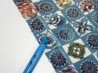 Photo6: 1U08z60  Japanese Kimono Silk  FABRIC Takaradzukushi Blue-Gray 79.9x6.9 (6)