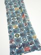 Photo2: 1U09z30  Japanese Kimono Silk  FABRIC Takaradzukushi Blue-Gray 32.3x6.9 (2)