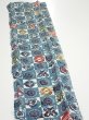 Photo3: 1U09z30  Japanese Kimono Silk  FABRIC Takaradzukushi Blue-Gray 32.3x6.9 (3)