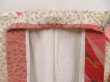 Photo5: 5025T03z660 Vintage Japanese Kimono Silk MEISEN KOMON  Coral pink (5)