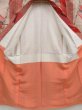 Photo7: 5025T03z660 Vintage Japanese Kimono Silk MEISEN KOMON  Coral pink (7)